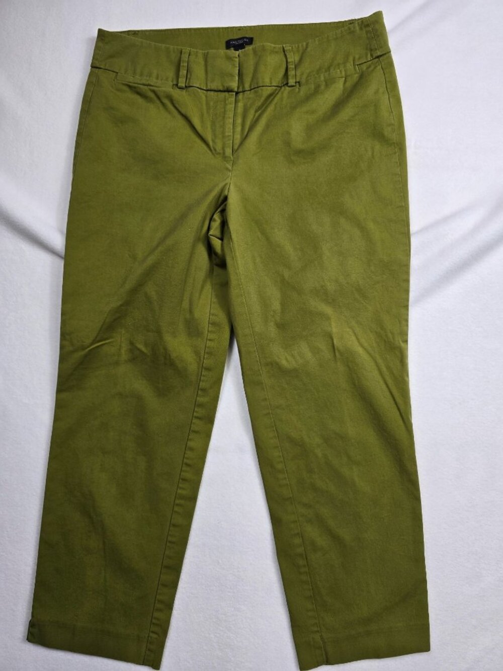 Ann Taylor Factory Size 6 Olive Green Cotton Blend Ankle Pants